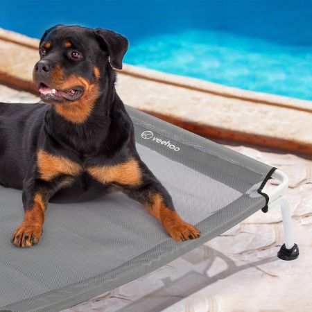 Veehoo Cooling Curved Elevated Dog Bed Gray Sales image14 Veehoo Cooling Curved Elevated Dog Bed Gray Sales image14