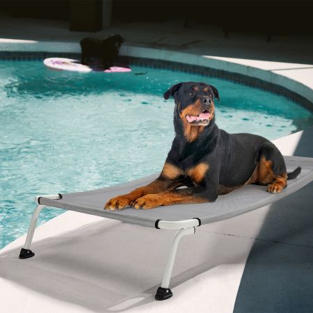 Veehoo Cooling Curved Elevated Dog Bed Gray Sales image16 Veehoo Cooling Curved Elevated Dog Bed Gray Sales image16