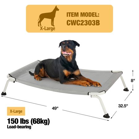 Veehoo Cooling Curved Elevated Dog Bed Gray Sales image4 Veehoo Cooling Curved Elevated Dog Bed Gray Sales image4
