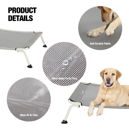 Veehoo Cooling Curved Elevated Dog Bed Gray Sales image5 Veehoo Cooling Curved Elevated Dog Bed Gray Sales image5