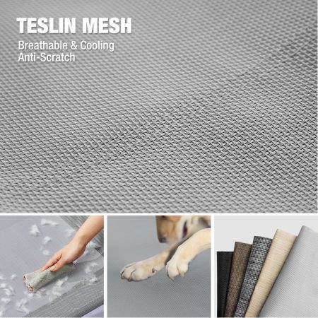 Veehoo Cooling Curved Elevated Dog Bed Gray Sales image7 Veehoo Cooling Curved Elevated Dog Bed Gray Sales image7