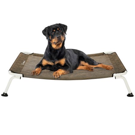 Veehoo Cooling Curved Elevated Dog Bed Brown Sales image1 Veehoo Cooling Curved Elevated Dog Bed Brown Sales image1