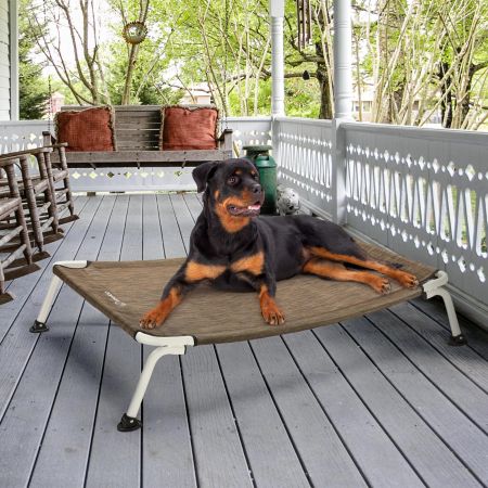 Veehoo Cooling Curved Elevated Dog Bed Brown Sales image13 Veehoo Cooling Curved Elevated Dog Bed Brown Sales image13