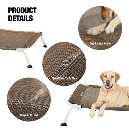Veehoo Cooling Curved Elevated Dog Bed Brown Sales image5 Veehoo Cooling Curved Elevated Dog Bed Brown Sales image5