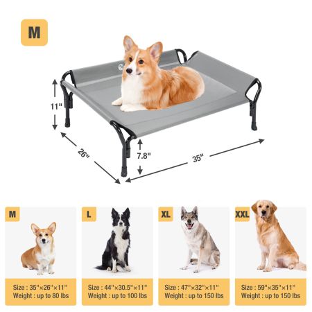 Veehoo Guardrail Elevated Dog Bed Elevated Cooling Beds image3