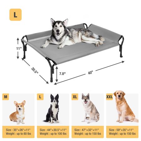 Veehoo Guardrail Elevated Dog Bed Elevated Cooling Beds image4