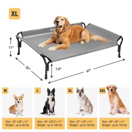 Veehoo Guardrail Elevated Dog Bed Elevated Cooling Beds image5