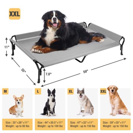 Veehoo Guardrail Elevated Dog Bed Elevated Cooling Beds image6