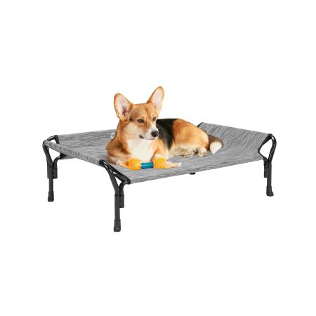 Veehoo Guardrail Elevated Dog Bed Silver Sales image1