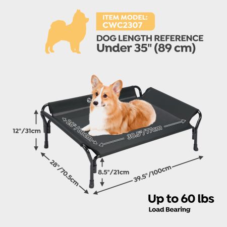 Veehoo Guardrail Elevated Dog Bed Gray Sales image2 Veehoo Guardrail Elevated Dog Bed Gray Sales image2