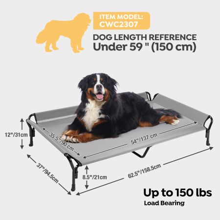 Veehoo Guardrail Elevated Dog Bed Gray Sales image2 Veehoo Guardrail Elevated Dog Bed Gray Sales image2