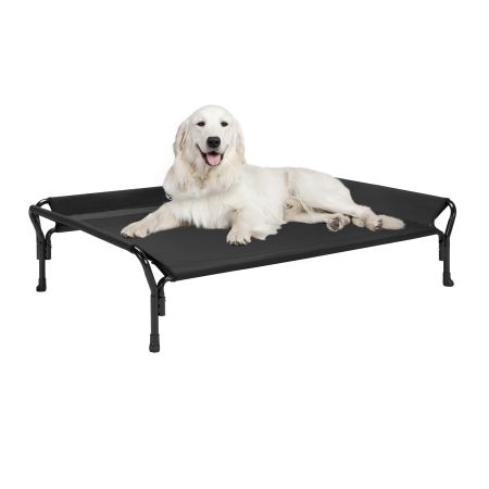 Veehoo Guardrail Elevated Dog Bed Black Sales image1