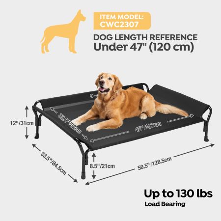 Veehoo Guardrail Elevated Dog Bed Black Sales image2