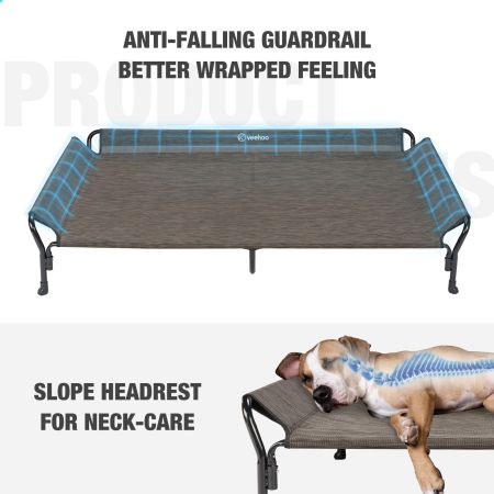 Veehoo Guardrail Elevated Dog Bed Brown Sales image4