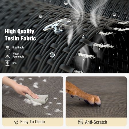 Veehoo Guardrail Elevated Dog Bed Brown Sales image6 Veehoo Guardrail Elevated Dog Bed Brown Sales image6