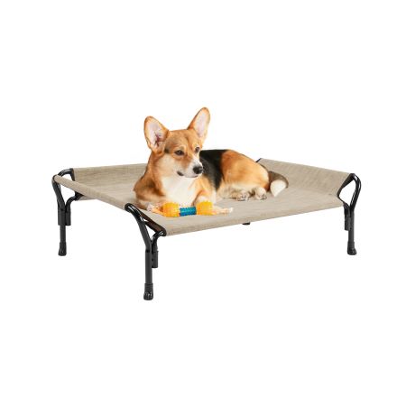 Veehoo Guardrail Elevated Dog Bed Beige Sales image1