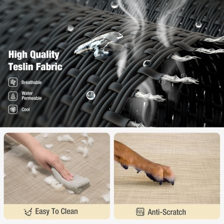 Veehoo Guardrail Elevated Dog Bed Beige Sales image6