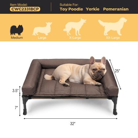 Veehoo Elevated Dog Bed with Bolster Mat Elevated 2-in-1 Seasonal Beds image10