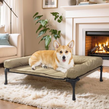 Veehoo Elevated Dog Bed with Bolster Mat Beige Sales image11 Veehoo Elevated Dog Bed with Bolster Mat Beige Sales image11