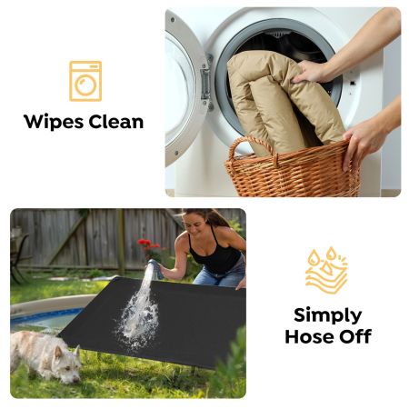 Veehoo Elevated Dog Bed with Bolster Mat Beige Sales image7