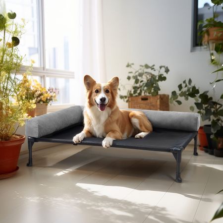 Veehoo L-shaped Pet Bed with Bolster image1