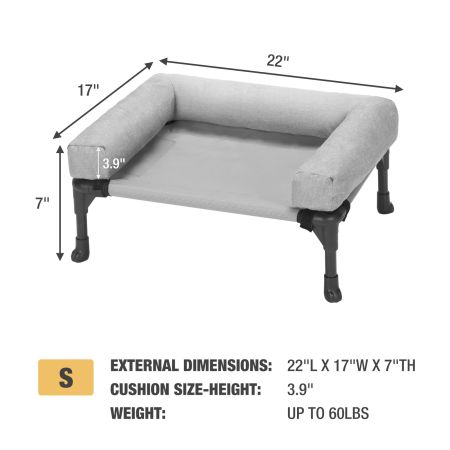 Veehoo Cooling Elevated Dog Bed with Removable Bolster Calming Beds image7 Veehoo Cooling Elevated Dog Bed with Removable Bolster Calming Beds image7