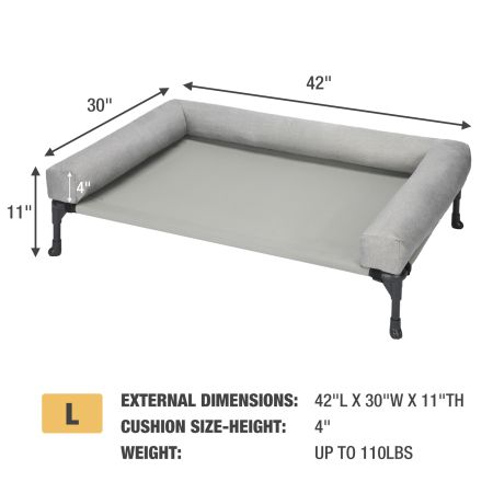 Veehoo Cooling Elevated Dog Bed with Removable Bolster Calming Beds image9 Veehoo Cooling Elevated Dog Bed with Removable Bolster Calming Beds image9