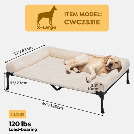 Veehoo Elevated Dog Bed with Cozy Pillow Calming Beds image9 Veehoo Elevated Dog Bed with Cozy Pillow Calming Beds image9