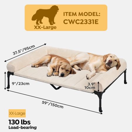 Veehoo Elevated Dog Bed with Cozy Pillow Calming Beds image10 Veehoo Elevated Dog Bed with Cozy Pillow Calming Beds image10