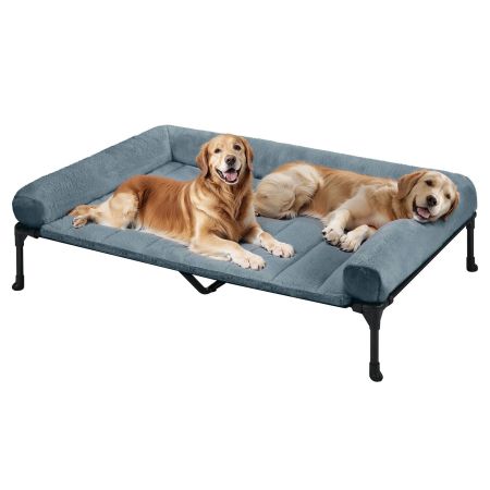 Veehoo Elevated Dog Bed with Cozy Pillow Blue Calming Beds image1 Veehoo Elevated Dog Bed with Cozy Pillow Blue Calming Beds image1