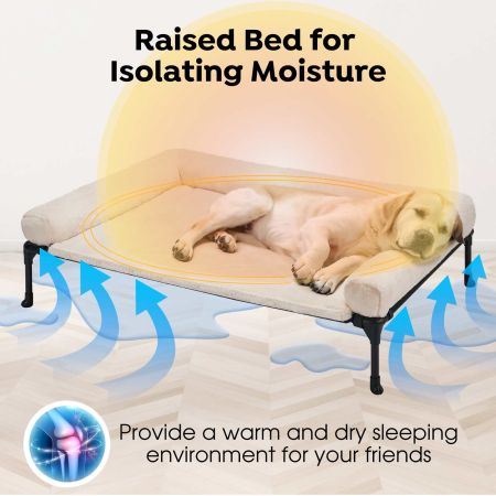 Veehoo Elevated Dog Bed with Cozy Pillow Blue Calming Beds image5 Veehoo Elevated Dog Bed with Cozy Pillow Blue Calming Beds image5