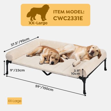 Veehoo Elevated Dog Bed with Cozy Pillow White Sales image2 Veehoo Elevated Dog Bed with Cozy Pillow White Sales image2