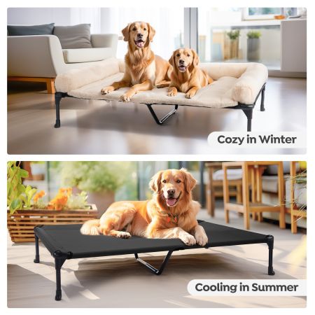 Veehoo Elevated Dog Bed with Cozy Pillow White Sales image5 Veehoo Elevated Dog Bed with Cozy Pillow White Sales image5