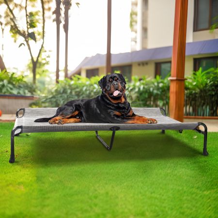 Veehoo Cooling Raised Dog Bed with Guardrail & Headrest Silver Elevated Beds image6 Veehoo Cooling Raised Dog Bed with Guardrail & Headrest Silver Elevated Beds image6