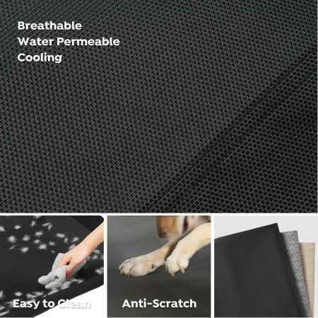 Veehoo Cooling Raised Dog Bed with Guardrail & Headrest Black Elevated Beds image4