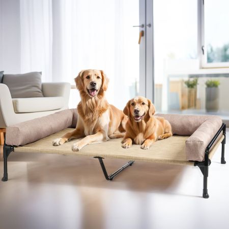 Veehoo Elevated Dog Bed with Three-sided Bolster image1