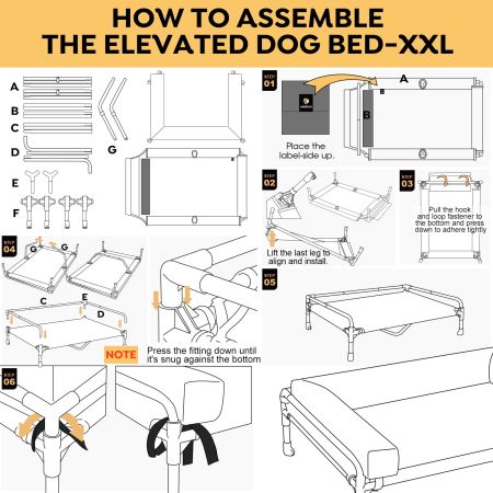 Veehoo Elevated Dog Bed with Three-sided Bolster Calming Beds image12 Veehoo Elevated Dog Bed with Three-sided Bolster Calming Beds image12
