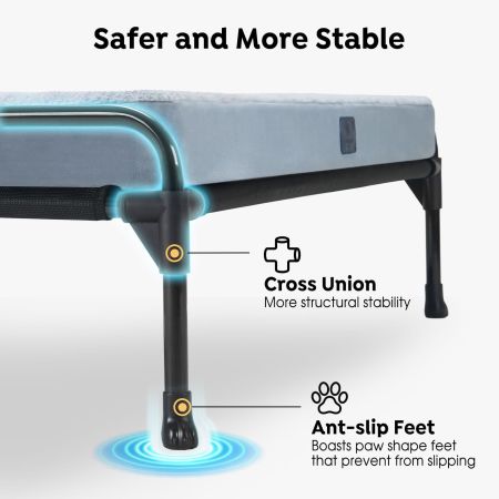 Veehoo Elevated Dog Bed with Removable Dog Pad Black Sales image3 Veehoo Elevated Dog Bed with Removable Dog Pad Black Sales image3