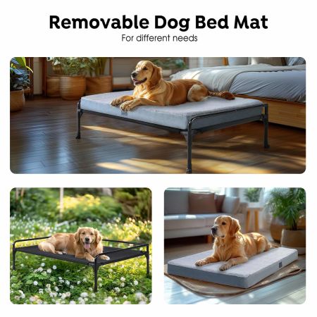 Veehoo Elevated Dog Bed with Removable Dog Pad Black Sales image4 Veehoo Elevated Dog Bed with Removable Dog Pad Black Sales image4