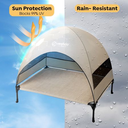 Veehoo Elevated Pet Bed with Breezy Tent Crates, Houses & Pens image2 Veehoo Elevated Pet Bed with Breezy Tent Crates, Houses & Pens image2