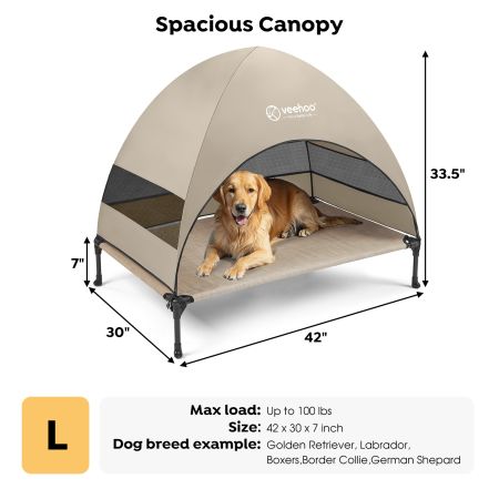 Veehoo Elevated Pet Bed with Breezy Tent Crates, Houses & Pens image5 Veehoo Elevated Pet Bed with Breezy Tent Crates, Houses & Pens image5