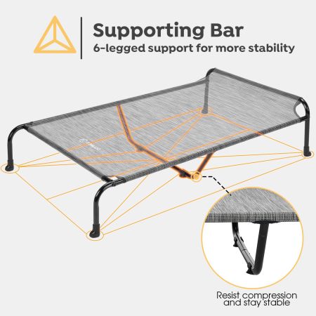 Veehoo Elevated Dog Bed with Slope Headrest Black Sales image2 Veehoo Elevated Dog Bed with Slope Headrest Black Sales image2