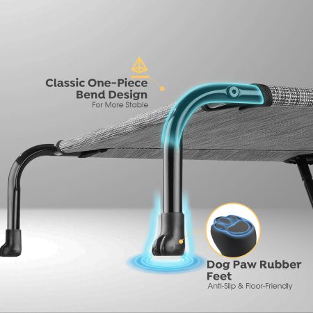 Veehoo Elevated Dog Bed with Slope Headrest Black Sales image3 Veehoo Elevated Dog Bed with Slope Headrest Black Sales image3