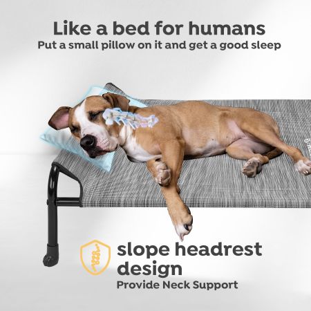 Veehoo Elevated Dog Bed with Slope Headrest Black Sales image4 Veehoo Elevated Dog Bed with Slope Headrest Black Sales image4