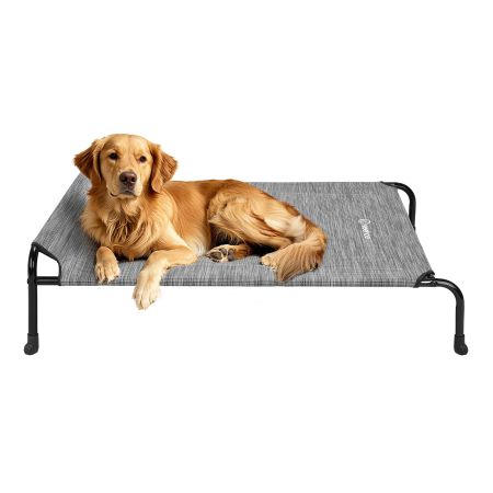 Veehoo Elevated Dog Bed with Slope Headrest Silver Sales image1