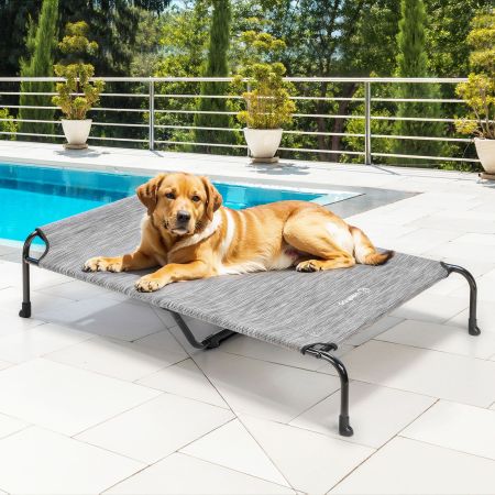 Veehoo Elevated Dog Bed with Slope Headrest Silver Sales image8 Veehoo Elevated Dog Bed with Slope Headrest Silver Sales image8