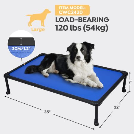 Veehoo Anti-chew Training Bed Blue Elevated Beds image2