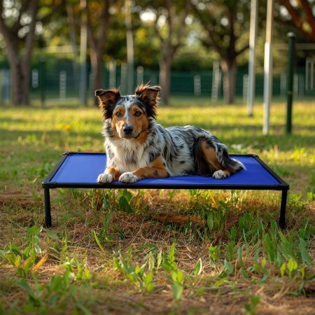 Veehoo Anti-chew Training Bed Blue Elevated Beds image7