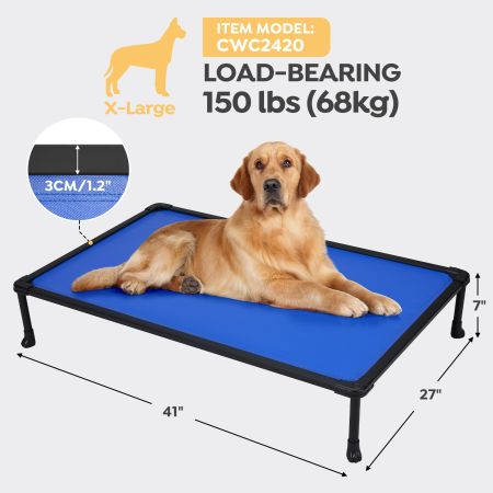 Veehoo Anti-chew Training Bed Blue Elevated Beds image2
