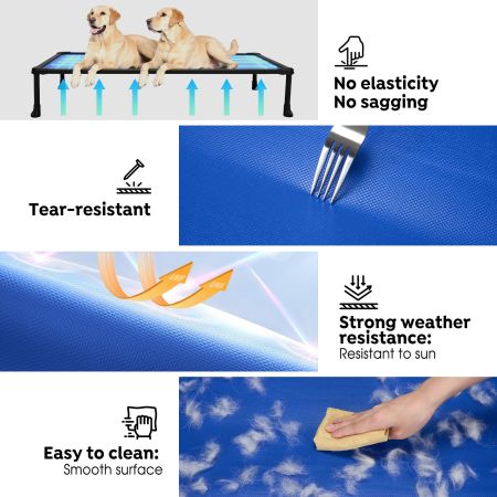Veehoo Anti-chew Training Bed Blue Elevated Beds image3